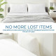 Bed Wedge Pillow for Headboard with Removable Cover - Wedge Pillow with Pockets