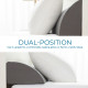 Bed Wedge Pillow for Headboard with Removable Cover - Wedge Pillow with Pockets