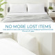 Bed Wedge Pillow for Headboard with Removable Cover - Wedge Pillow with Pockets