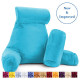 Large Soft Foam Reading & TV Relax Pillow + 2 Neck & Lumbar Pillows with Pockets