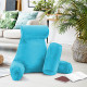 Large Soft Foam Reading & TV Relax Pillow + 2 Neck & Lumbar Pillows with Pockets