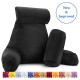 Large Soft Foam Reading & TV Relax Pillow + 2 Neck & Lumbar Pillows with Pockets