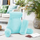 Large Soft Foam Reading & TV Relax Pillow + 2 Neck & Lumbar Pillows with Pockets