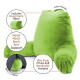 Large Soft Foam Reading & TV Relax Pillow + 2 Neck & Lumbar Pillows with Pockets