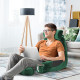 Large Soft Foam Reading & TV Relax Pillow + 2 Neck & Lumbar Pillows with Pockets