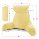 Large Soft Foam Reading & TV Relax Pillow + 2 Neck & Lumbar Pillows with Pockets