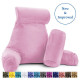 Large Soft Foam Reading & TV Relax Pillow + 2 Neck & Lumbar Pillows with Pockets