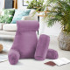 Large Soft Foam Reading & TV Relax Pillow + 2 Neck & Lumbar Pillows with Pockets