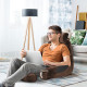 Large Soft Foam Reading & TV Relax Pillow + 2 Neck & Lumbar Pillows with Pockets