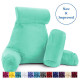 Large Soft Foam Reading & TV Relax Pillow + 2 Neck & Lumbar Pillows with Pockets