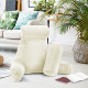 Large Soft Foam Reading & TV Relax Pillow + 2 Neck & Lumbar Pillows with Pockets