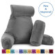 Large Soft Foam Reading & TV Relax Pillow + 2 Neck & Lumbar Pillows with Pockets