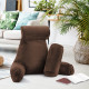 Large Soft Foam Reading & TV Relax Pillow + 2 Neck & Lumbar Pillows with Pockets