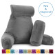 Large Soft Foam Reading & TV Relax Pillow + 2 Neck & Lumbar Pillows with Pockets