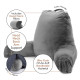 Large Soft Foam Reading & TV Relax Pillow + 2 Neck & Lumbar Pillows with Pockets