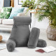 Large Soft Foam Reading & TV Relax Pillow + 2 Neck & Lumbar Pillows with Pockets