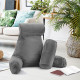 Large Soft Foam Reading & TV Relax Pillow + 2 Neck & Lumbar Pillows with Pockets
