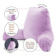 Large Soft Foam Reading & TV Relax Pillow + 2 Neck & Lumbar Pillows with Pockets