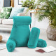 Large Soft Foam Reading & TV Relax Pillow + 2 Neck & Lumbar Pillows with Pockets
