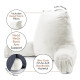 Large Soft Foam Reading & TV Relax Pillow + 2 Neck & Lumbar Pillows with Pockets