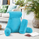 Large Soft Foam Reading & TV Relax Pillow + 2 Neck & Lumbar Pillows with Pockets
