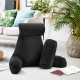 Large Soft Foam Reading & TV Relax Pillow + 2 Neck & Lumbar Pillows with Pockets