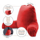 Large Soft Foam Reading & TV Relax Pillow + 2 Neck & Lumbar Pillows with Pockets