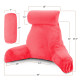 Large Soft Foam Reading & TV Relax Pillow + 2 Neck & Lumbar Pillows with Pockets