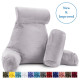 Large Soft Foam Reading & TV Relax Pillow + 2 Neck & Lumbar Pillows with Pockets