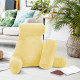 Large Soft Foam Reading & TV Relax Pillow + 2 Neck & Lumbar Pillows with Pockets