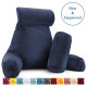 Large Soft Foam Reading & TV Relax Pillow + 2 Neck & Lumbar Pillows with Pockets