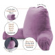 Large Soft Foam Reading & TV Relax Pillow + 2 Neck & Lumbar Pillows with Pockets