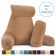 Large Soft Foam Reading & TV Relax Pillow + 2 Neck & Lumbar Pillows with Pockets