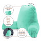 Large Soft Foam Reading & TV Relax Pillow + 2 Neck & Lumbar Pillows with Pockets