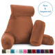 Large Soft Foam Reading & TV Relax Pillow + 2 Neck & Lumbar Pillows with Pockets