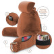 Large Soft Foam Reading & TV Relax Pillow + 2 Neck & Lumbar Pillows with Pockets