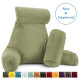 Large Soft Foam Reading & TV Relax Pillow + 2 Neck & Lumbar Pillows with Pockets