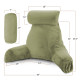 Large Soft Foam Reading & TV Relax Pillow + 2 Neck & Lumbar Pillows with Pockets
