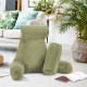 Large Soft Foam Reading & TV Relax Pillow + 2 Neck & Lumbar Pillows with Pockets