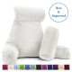 Large Soft Foam Reading & TV Relax Pillow + 2 Neck & Lumbar Pillows with Pockets