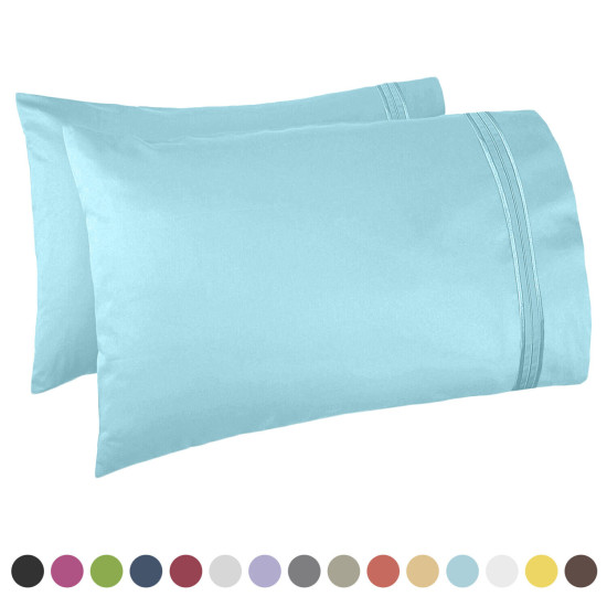 SET OF KING SIZE PILLOWCASES SOFT AS 1500 THREAD COUNT TWO PILLOWS CASES PER SET