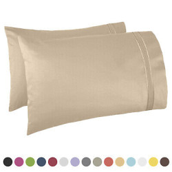 SET OF KING SIZE PILLOWCASES SOFT AS 1500 THREAD COUNT TWO PILLOWS CASES PER SET