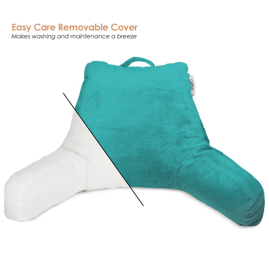 Super Soft Foam Reading Pillow, TV & Bed Rest Pillow, Arms Support with Pockets