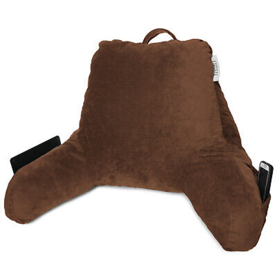 Super Soft Foam Reading Pillow, TV & Bed Rest Pillow, Arms Support with Pockets