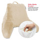 Super Soft Foam Reading Pillow, TV & Bed Rest Pillow, Arms Support with Pockets