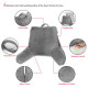 Super Soft Foam Reading Pillow, TV & Bed Rest Pillow, Arms Support with Pockets