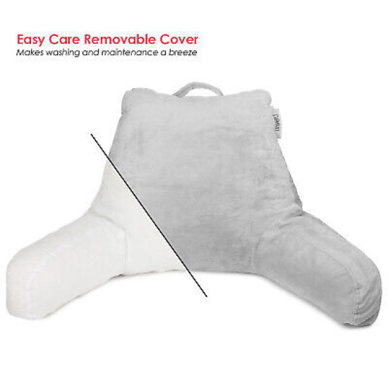 Super Soft Foam Reading Pillow, TV & Bed Rest Pillow, Arms Support with Pockets
