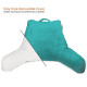 Super Soft Foam Reading Pillow, TV & Bed Rest Pillow, Arms Support with Pockets