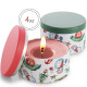 Candle Tins for Candle Making Metal Jars Storage Containers Lids and Stickers