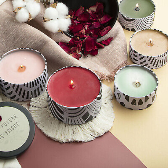 Candle Tins for Candle Making Metal Jars Storage Containers Lids and Stickers